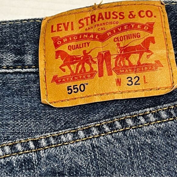 Levi's Shorts Blue Denim W32 Hi Rise mid-length - Picture 7 of 7